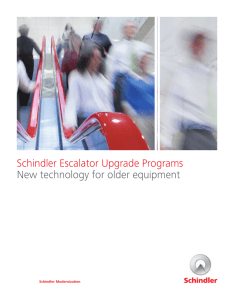 Schindler Escalator Upgrade Programs New technology for older