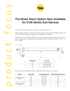 Yale 2100 Series Exit Devices