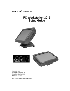 PCWS 2015 Setup Guide