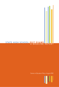 state high school exit exams a baseline report