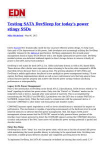 Testing SATA DevSleep for today`s power stingy SSDs