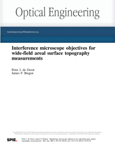 Interference microscope objectives for wide-field