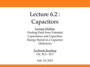 Lecture 6.2 : Capacitors