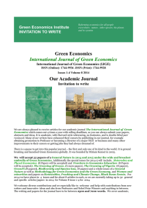 Academic Journal International Journal of Green Economics