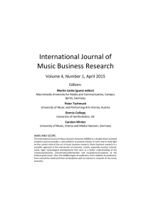 International Journal of Music Business Research