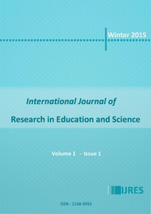 International Journal of Research in Education and Science Volume