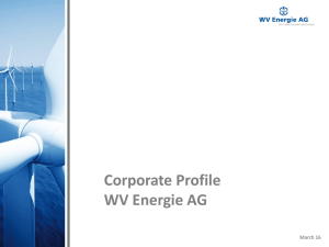 Corporate Profile WV Energie AG