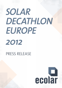 press release - Solar Decathlon Europe