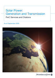 Solar Power: Generation and Transmission
