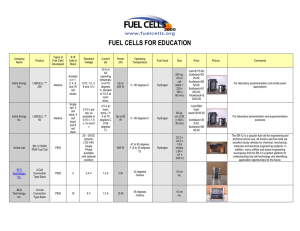 FUEL CELLS FOR EDUCATION