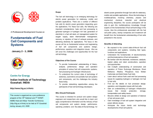 Fundamentals of Fuel Cell Components and Systems