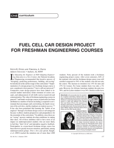 FUEL CELL CAR DESIGN PROJECT FOR FRESHMAN