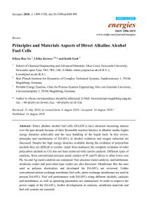 Principles and Materials Aspects of Direct Alkaline Alcohol