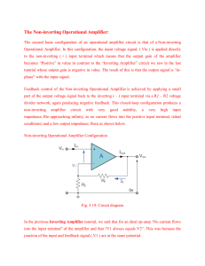 The Non-inverting Operational Amplifier: