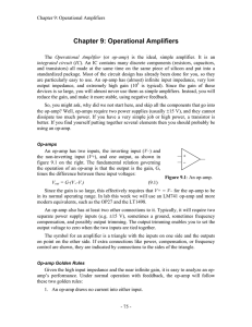 Chapter 8: Operational Amplifiers