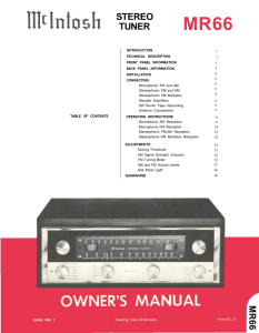 STEREO TUNER MR66