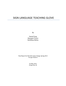 SIGN LANGUAGE TEACHING GLOVE