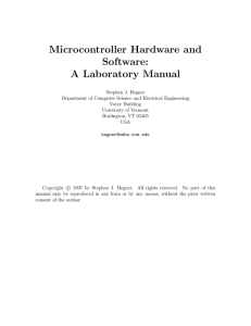 Microcontroller Hardware and Software: A Laboratory Manual