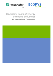 Electricity Costs of Energy Intensive Industries