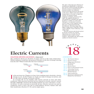 Ch 18) Electric Currents