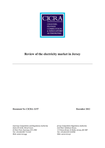 Review of the electricity market in Jersey