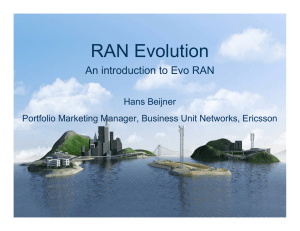RAN Evolution - An introduction to Evo RAN