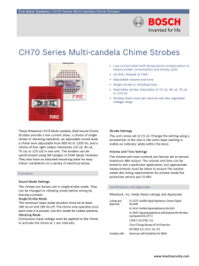 CH70 Series Multi-candela Chime Strobes