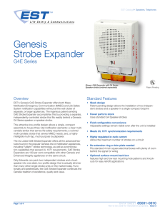 Data Sheet 85001-0610 -- Genesis G4E Strobe