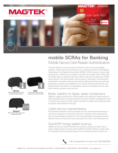 mobile SCRAs for Banking