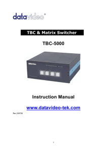 TBC-5000 Instruction Manual www.datavideo