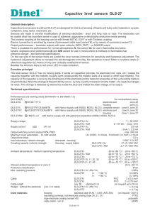 Capacitive level sensors DLS-27
