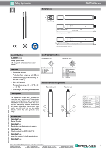 1 Safety light curtain SLCS90 Series