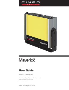 Cineo Maverick User Guide.indd