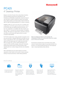 PC42t Desktop Printer Data Sheet