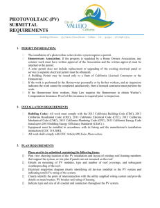 photovoltaic (pv) submittal requirements