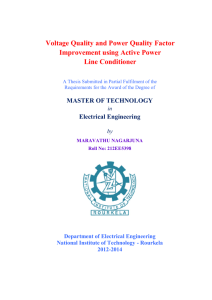 Voltage Quality and Power Quality Factor Improvement using Active