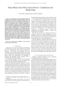 Three-Phase Four-Wire Active Power Conditioners for Weak