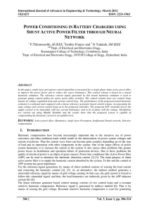 POWER CONDITIONING IN BATTERY CHARGERS USING SHUNT