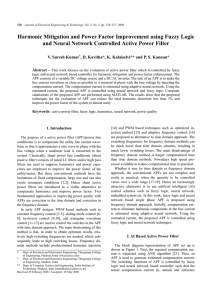 Harmonic Mitigation and Power Factor Improvement using Fuzzy