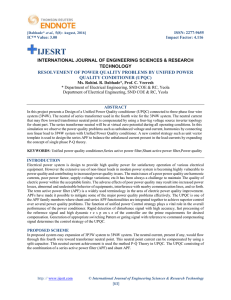 resolvement of power quality problems by unified power