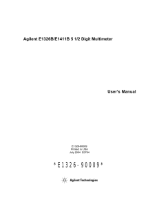 HP E1326B/E1411B 5 1/2 Digit Multimeter User`s Manual