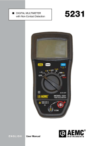 AEMC 5231 TRMS Digital Multimeter Manual PDF