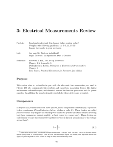 3: Electrical Measurements Review