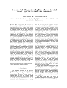 Comparison Study of Usage as Grounding Electrode between