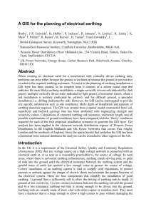 A GIS for the planning of electrical earthing Abstract Introduction