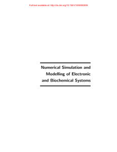 Numerical Simulation and Modelling of Electronic