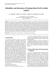 Reliability and Retention of Floating Body RAM on Bulk FinFET