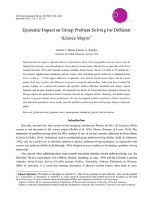 Epistemic Impact on Group Problem Solving for Different