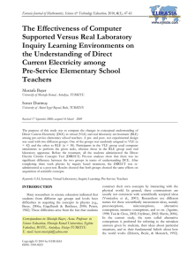 The Effectiveness of Computer Supported Versus Real Laboratory