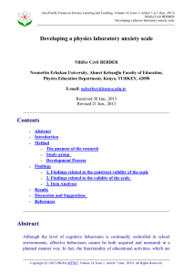 Developing a physics laboratory anxiety scale